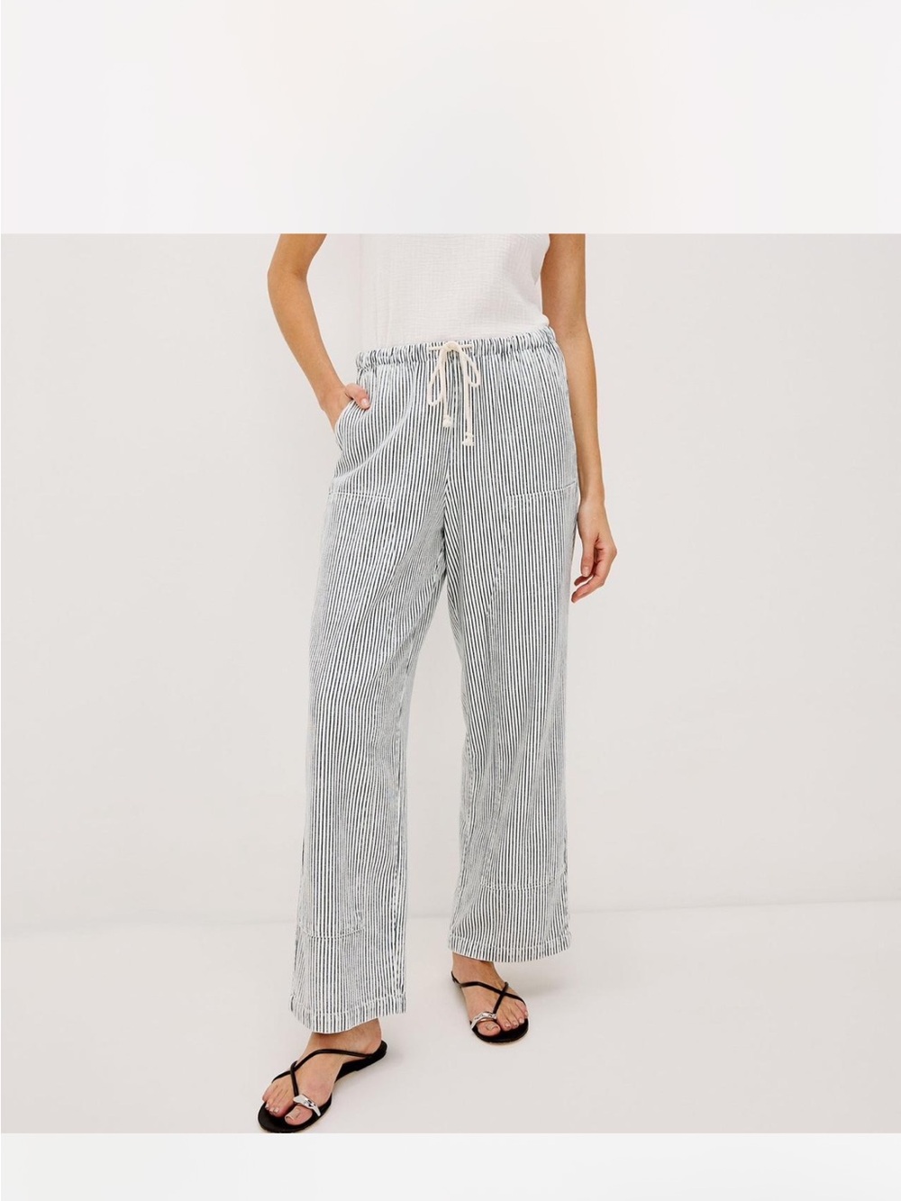 Rails Sanderson Striped Linen Pant Petite
